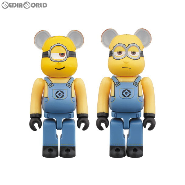 【中古即納】[FIG] BE@RBRICK(ベアブリック) STUART & KEVIN(スチュアート&ケビン) Despicable Me 3(怪盗グルーのミニオン大脱走) 2PACK(2パック) 完成品 可動フィギュア メディコム・トイ(20200531)