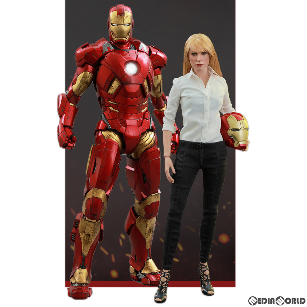 【中古即納】[FIG] ムービー・マスターピース ペッパー・ポッツ&アイアンマン・マーク9 アイアンマン3 1/6 完成品 可動フィギュア(MM#311) ホットトイズ(20160124)