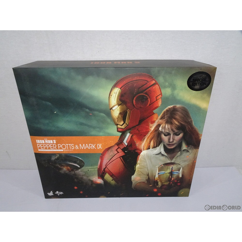 【中古即納】[FIG] ムービー・マスターピース ペッパー・ポッツ&アイアンマン・マーク9 アイアンマン3 1/6 完成品 可動フィギュア(MM#311) ホットトイズ(20160124)