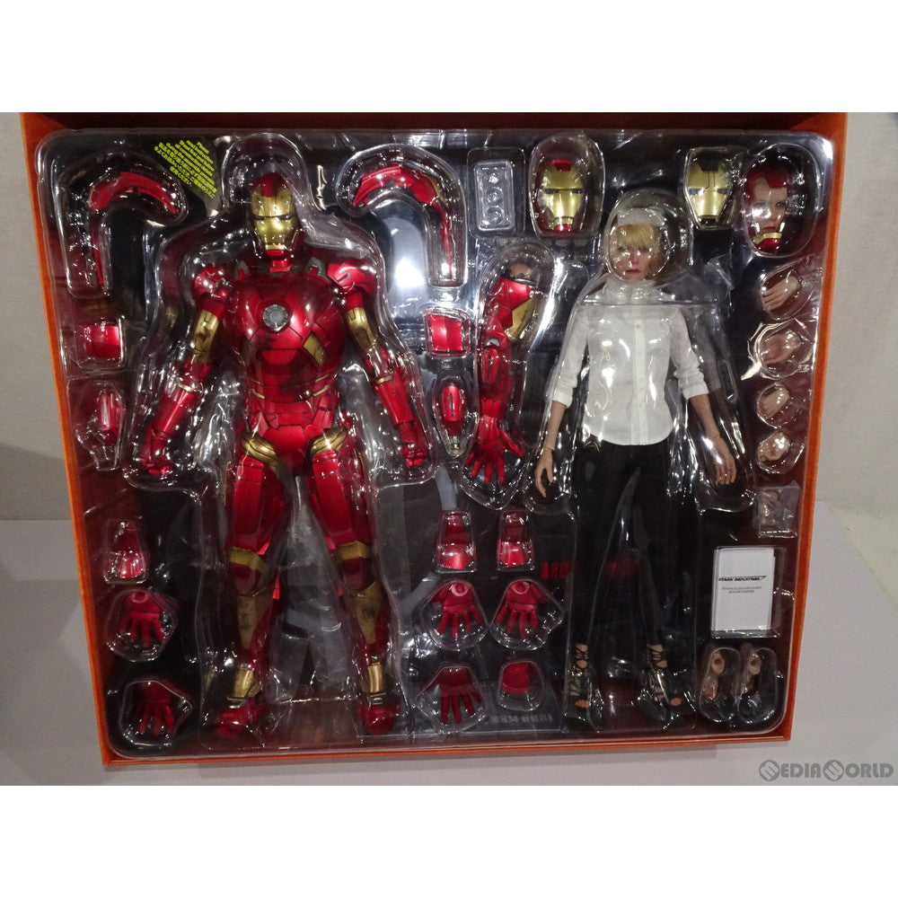 中古即納】[FIG]ムービー・マスターピース ペッパー・ポッツ&アイアンマン・マーク9 アイアンマン3 1/6 完成品 可動フィギュア(MM#311)  ホットトイズ