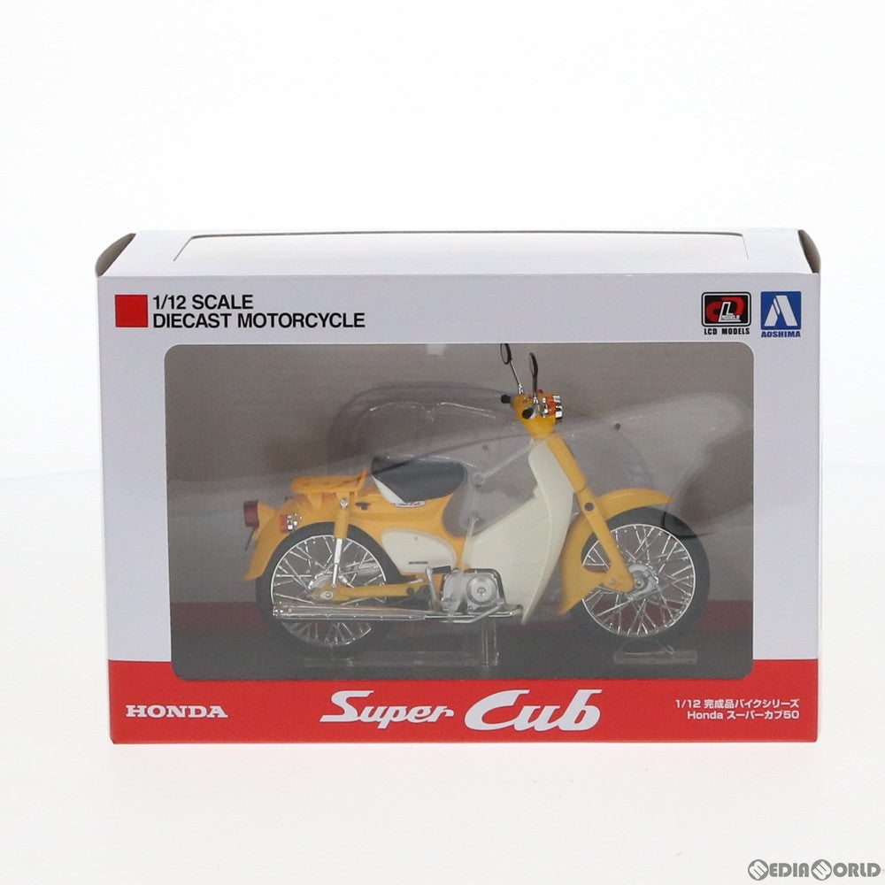 【中古即納】[FIG] 1/12 完成品バイク Honda(ホンダ) スーパーカブ50 イエロー ミニカー オンラインショップ・各イベント限定(106396) スカイネット(アオシマ) (20190729)