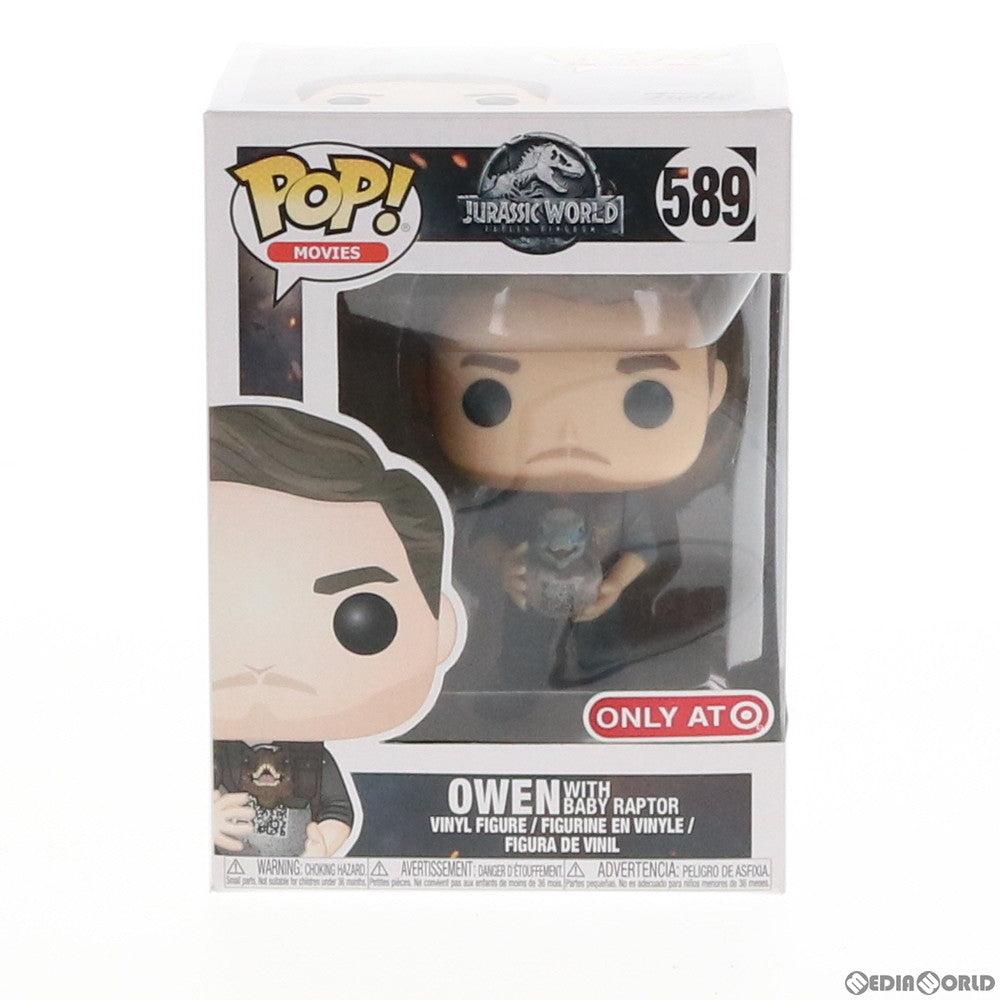 【中古即納】[FIG] POP! MOVIES 589 Owen(オーウェン・グレイディ) with Baby Raptor(Target Exclusive) ジュラシック・ワールド 完成品 フィギュア FUNKO(ファンコ) (20181231)
