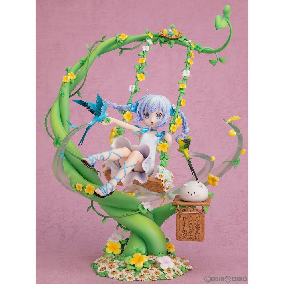 【中古即納】[FIG] チノ 〜お花のブランコ〜 ご注文はうさぎですか？？ 1/7 完成品 フィギュア(AMU-FNX114) フリュー(20190930)