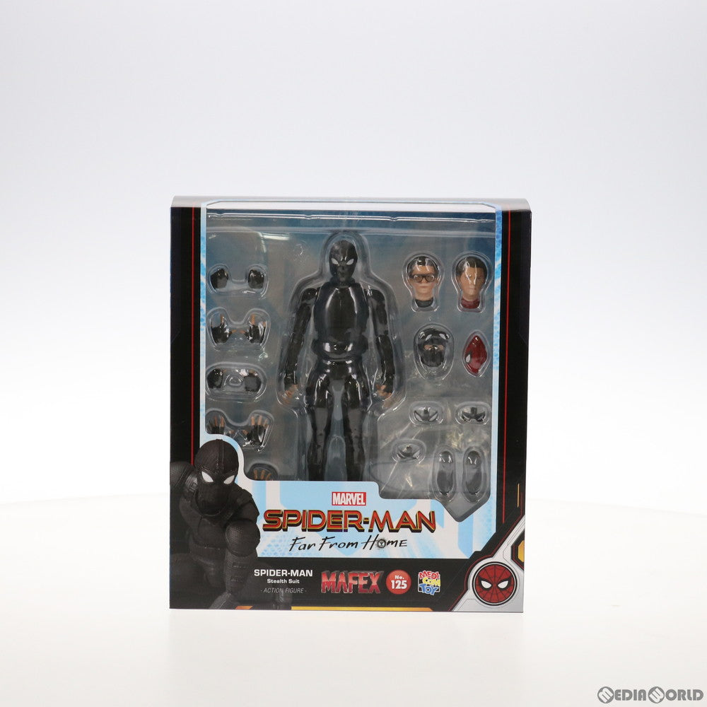 【中古即納】[FIG]マフェックス No.125 MAFEX SPIDER-MAN Stealth Suit(スパイダーマン ステルススーツ)  スパイダーマン:ファー・フロム・ホーム 完成品 可動フィギュア メディコム・トイ(20210711)