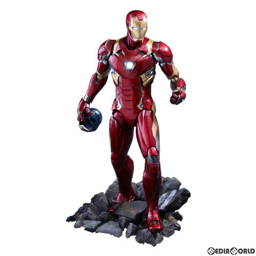 【中古即納】[FIG] ムービー・マスターピース DIECAST アイアンマン・マーク46 シビル・ウォー/キャプテン・アメリカ 1/6 完成品 可動フィギュア(MM#353D16) ホットトイズ(20170531)