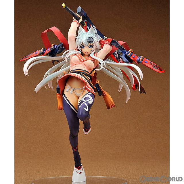 【中古即納】[FIG]柳生十兵衛(やぎゅうじゅうべえ) 煌・白銀の剣姫Ver. 通常版 百花繚乱 1/8 完成品 フィギュア ホビージャパン誌上通販&オンラインショップ限定 ホビージャパン/アルター(20131231)