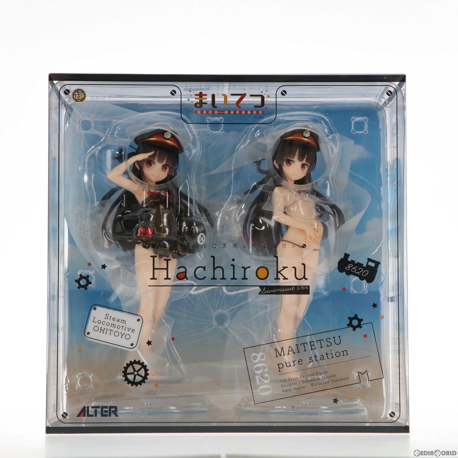 【中古即納】[未開封][FIG]ハチロク 水着Ver. まいてつ pure station 1/6 完成品 フィギュア アルター(20220113)