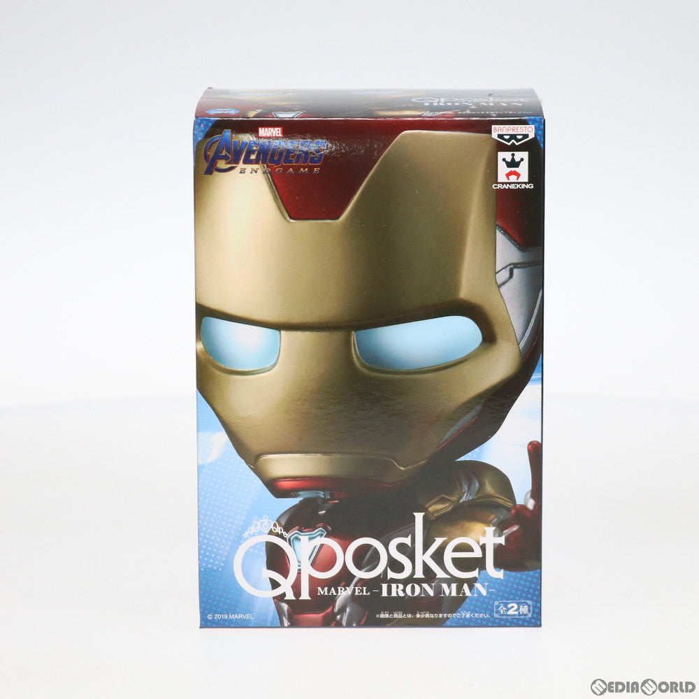 【中古即納】[FIG] アイアンマン(マスク有り) Q posket MARVEL -IRON MAN- アベンジャーズ/エンドゲーム フィギュア プライズ バンプレスト(20190613)