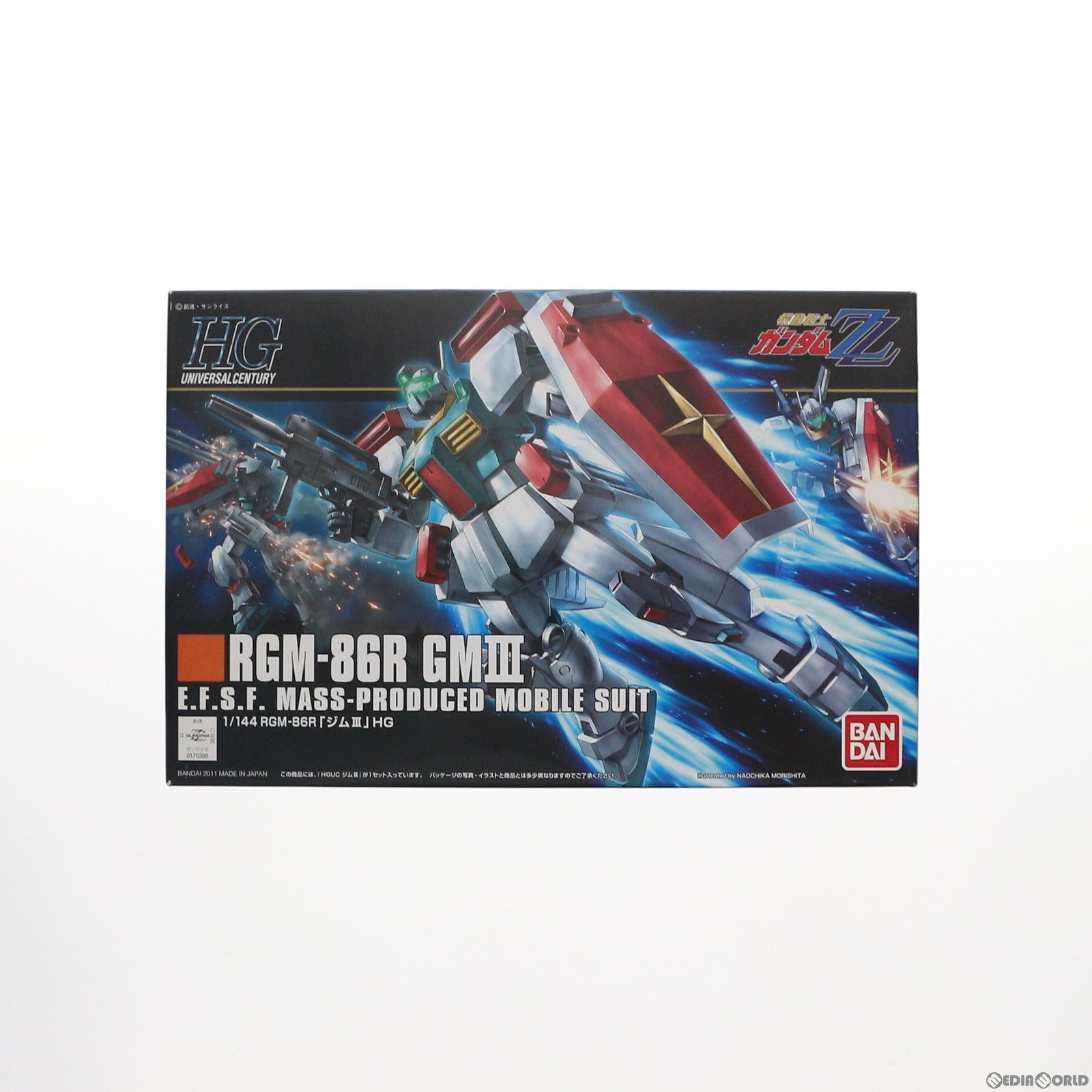 【中古即納】[PTM]HGUC 1/144 RGM-86R ジムIII 機動戦士ガンダムZZ(ダブルゼータ) プラモデル(0170396) バンダイ(20170728)