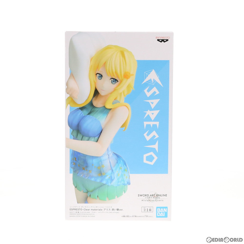 【中古即納】[FIG] アリス ESPRESTO-Clear materials-アリス 添い寝ver. ソードアート・オンライン アリシゼーション リコリス フィギュア プライズ バンプレスト(20201020)