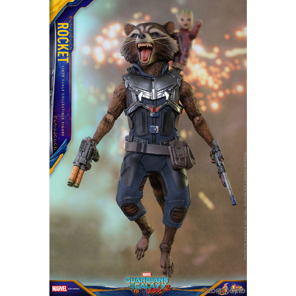 【中古即納】[FIG] ムービー・マスターピース ロケット ガーディアンズ・オブ・ギャラクシー:リミックス 1/6 完成品 可動フィギュア(MM#410) ホットトイズ(20171228)