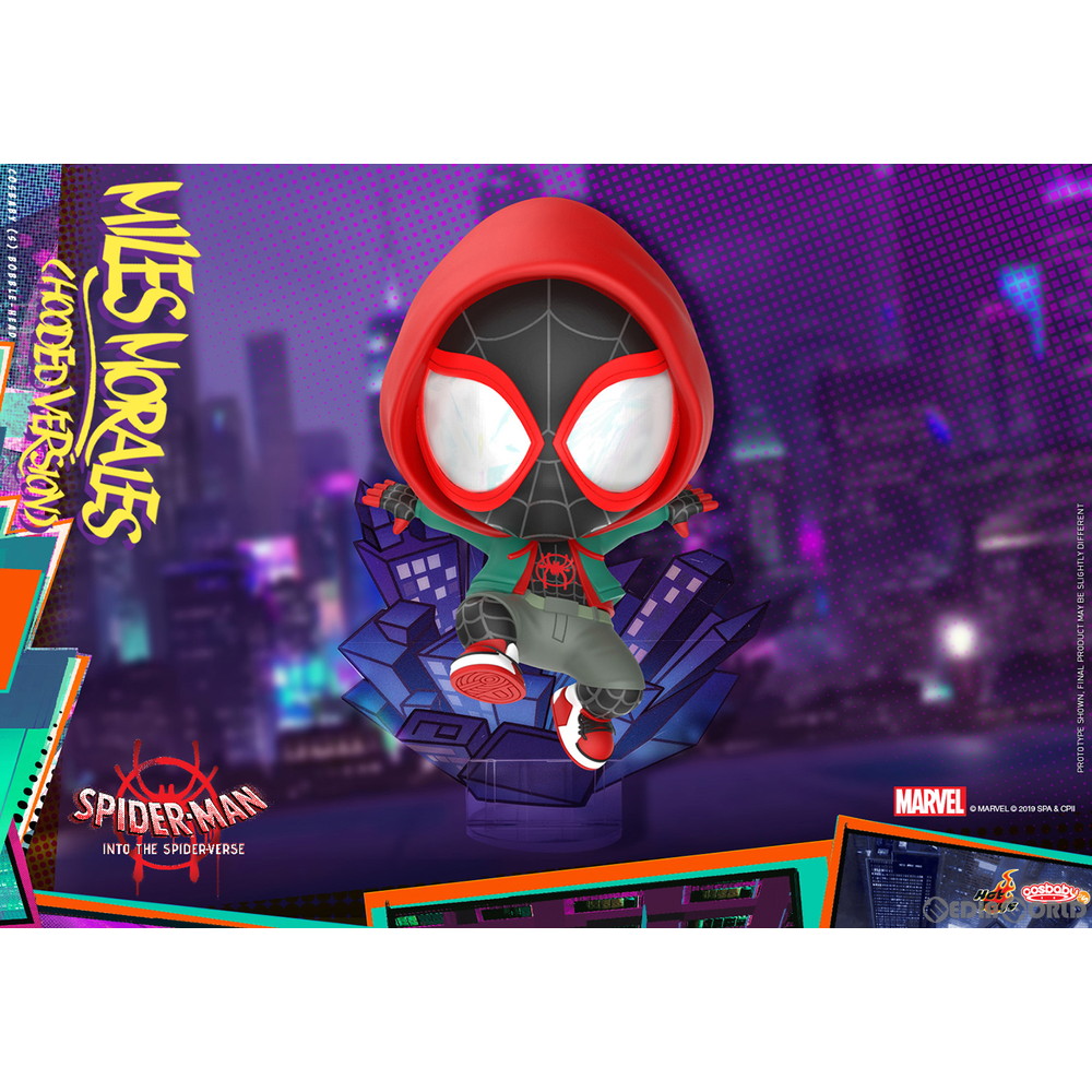 【中古即納】[FIG] コスベイビー サイズS スパイダーマン(マイルス・モラレス/フード付き) スパイダーマン:スパイダーバース 完成品 フィギュア(COS#636) ホットトイズ(20200331)