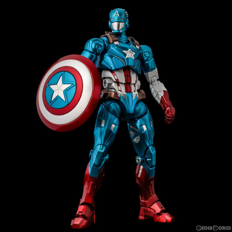 【中古即納】[FIG] ファイティングアーマー キャプテン・アメリカ マーベルコミック 完成品 可動フィギュア 千値練(せんちねる) (20210620)