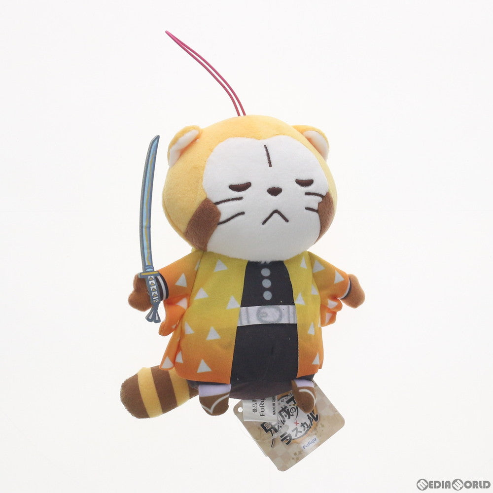 【中古即納】[FIG] (タグ有) コラボぬいぐるみ 善逸ラスカル(ぜんいつラスカル) 鬼滅の刃×ラスカル プライズ(AMU-PRZ10924/AMU-PRZ11452) フリュー(20200520)