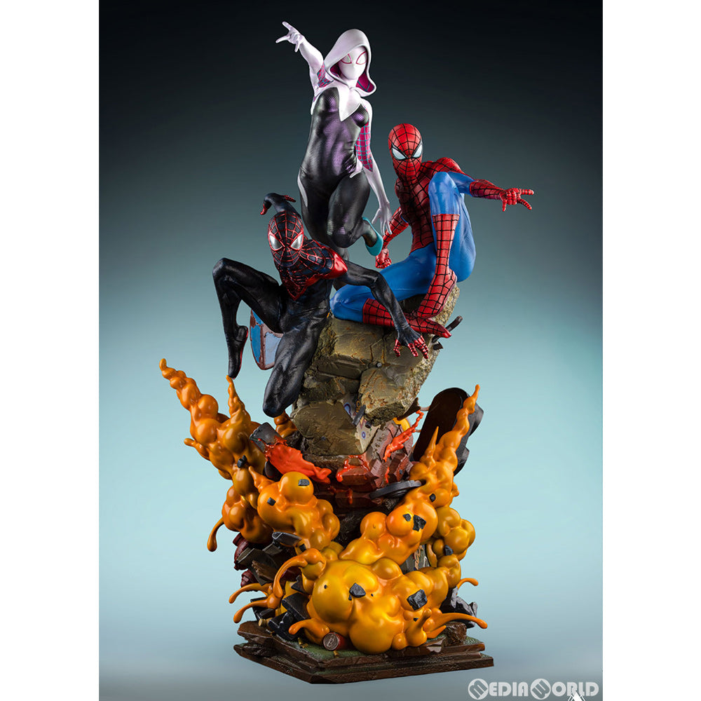 【新品即納】[FIG] #03 スパイダーバース・トリオ[コミック/The Amazing Spider-Man] (アメイジング・スパイダーマン) マーベル クイーン・スタジオ スタチュー 1/4 完成品 フィギュア クイーン・スタジオ(20220630)