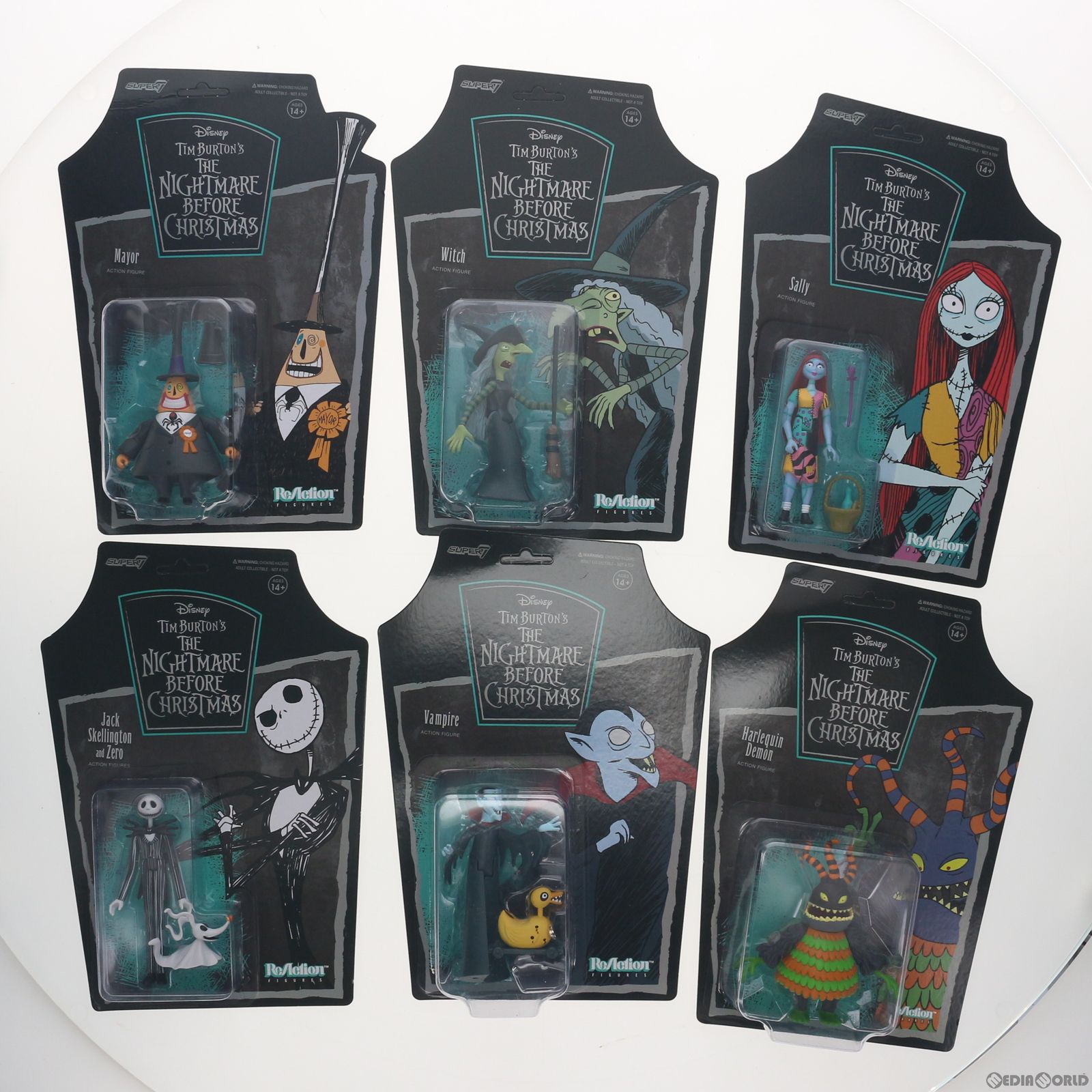 【中古即納】[FIG] リ・アクション ナイトメアー・ビフォア・クリスマス 6体セット 完成品 可動フィギュア スーパー7(20210131)