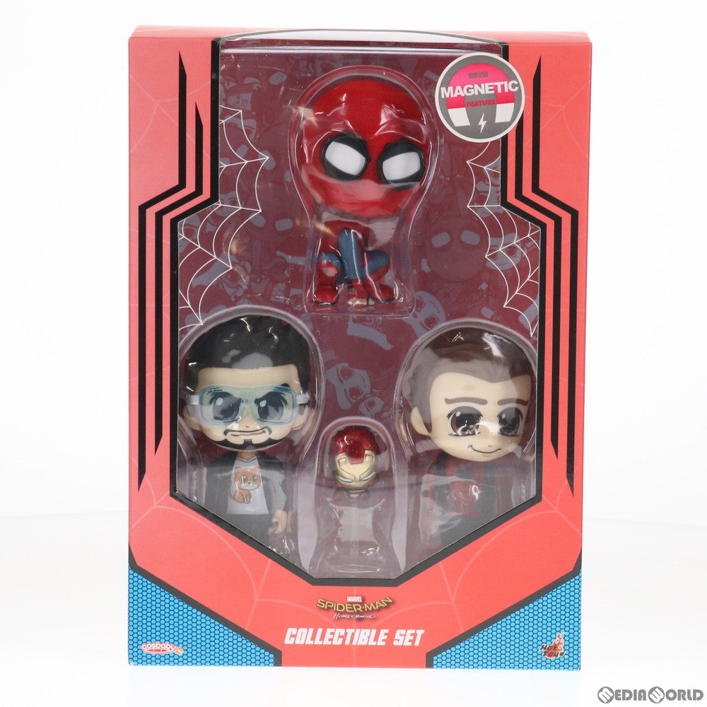 【中古即納】[FIG] コスベイビー サイズS スパイダーマン(ホームメイド・スーツ版) &ピーター・パーカー&トニー・スターク(3体セット) スパイダーマン:ホームカミング 完成品 フィギュア(COS#370) ホットトイズ(20170705)
