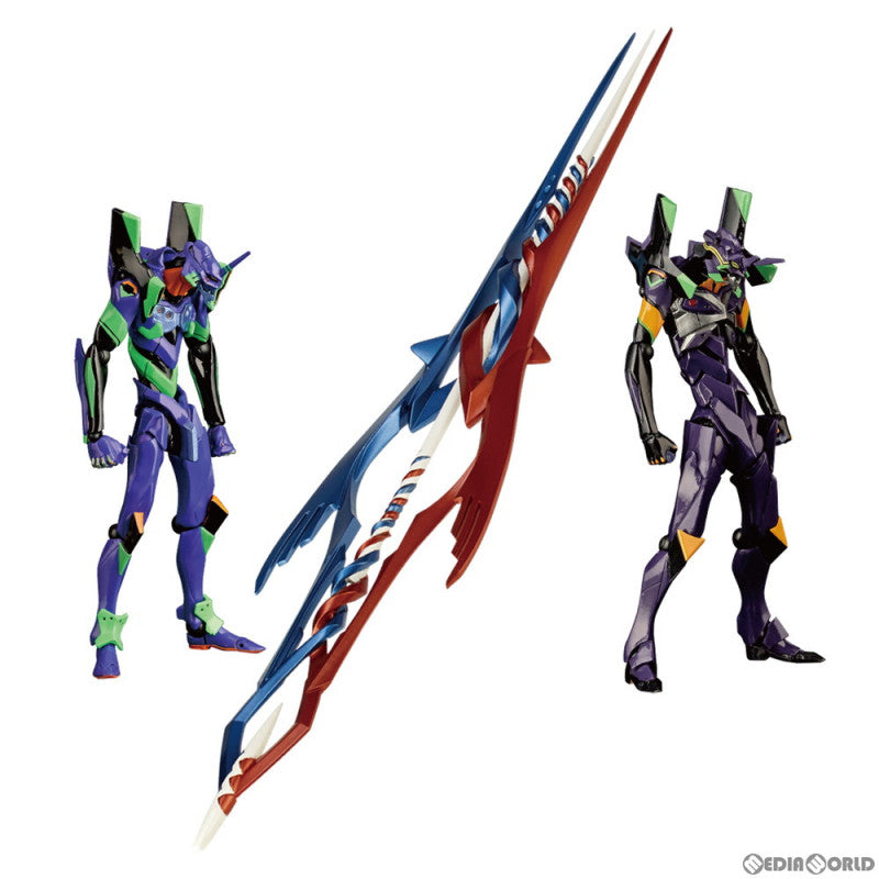 【中古即納】[FIG]EVANGELION EVOLUTION EV-EX エヴァンゲリオン初号機&エヴァンゲリオン第13号機+ガイウスの槍 シン・エヴァンゲリオン劇場版 完成品 可動フィギュア 海洋堂(20210710)