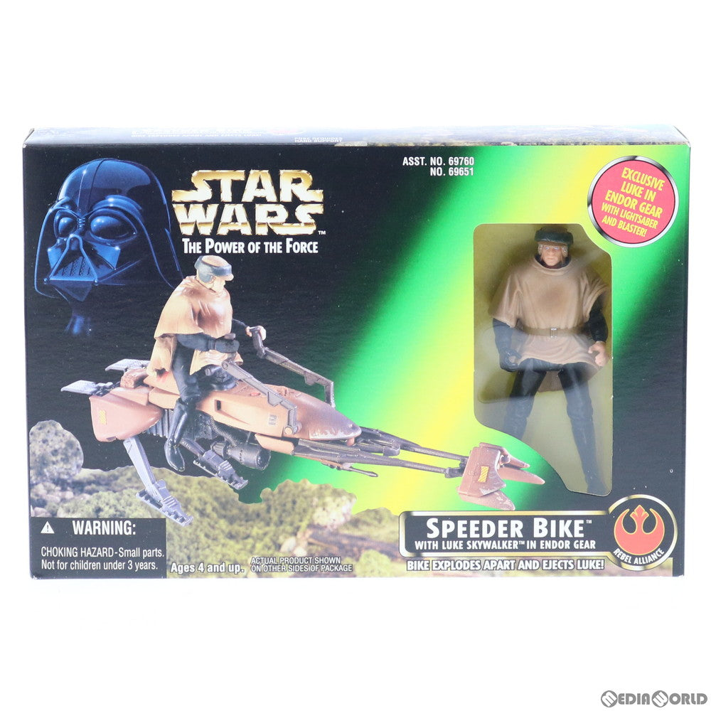 【中古即納】[FIG]スター・ウォーズ フィギュア スピーダーバイク with ルーク スターウォーズ パワー・オブ・ザ・フォース STAR WARS 完成品 可動フィギュア ハズブロージャパン(19981231)