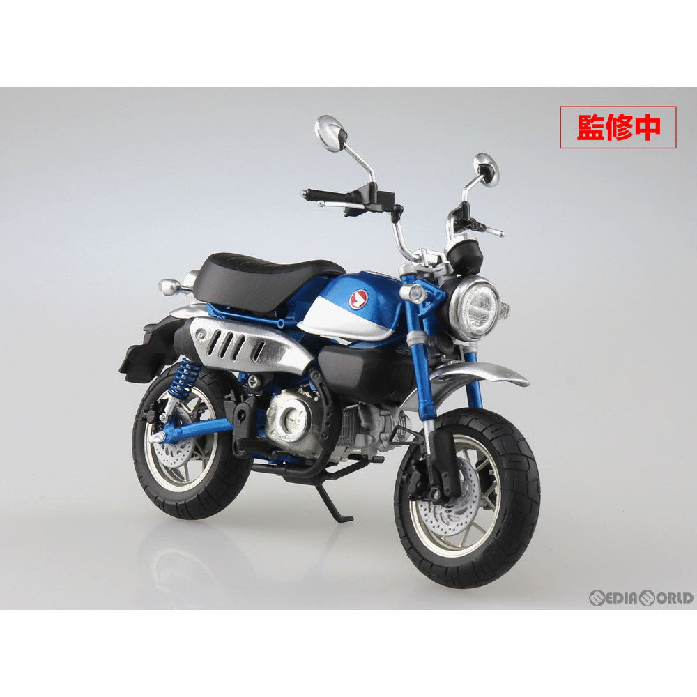 【新品即納】[FIG] 1/12 完成品バイク Honda Monkey125 パールグリッターリングブルー ミニカー スカイネット(アオシマ) (20220110)