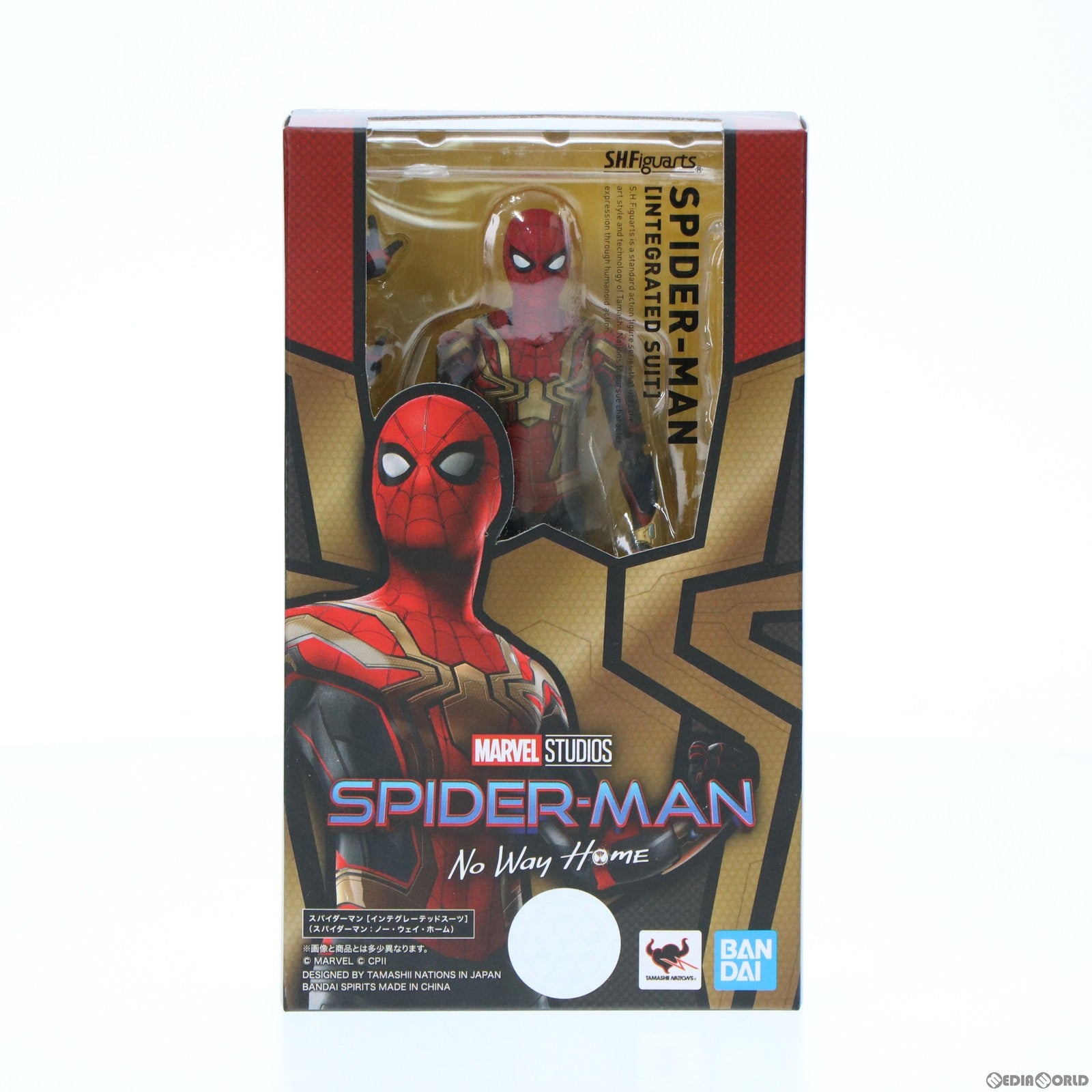 【中古即納】[FIG] S.H.Figuarts(フィギュアーツ) スパイダーマン[インテグレーテッドスーツ] (スパイダーマン:ノー・ウェイ・ホーム) 完成品 可動フィギュア バンダイスピリッツ(20211229)