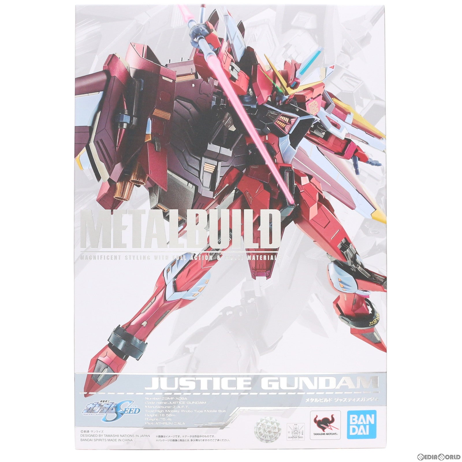 【中古即納】[FIG]METAL BUILD ジャスティスガンダム 機動戦士ガンダムSEED(シード) 完成品 可動フィギュア  バンダイスピリッツ(20220129)