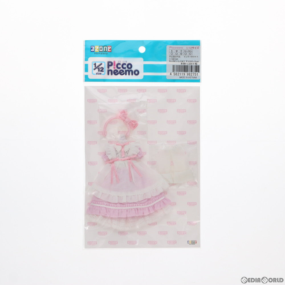 【中古即納】[FIG] 1/12 ピコD(ピコニーモD) 用 アリスドレスset(ピンク×ホワイト) ELLEN'S CLOSET ドール用衣装(PIC099-PNK) アゾン(20160227)