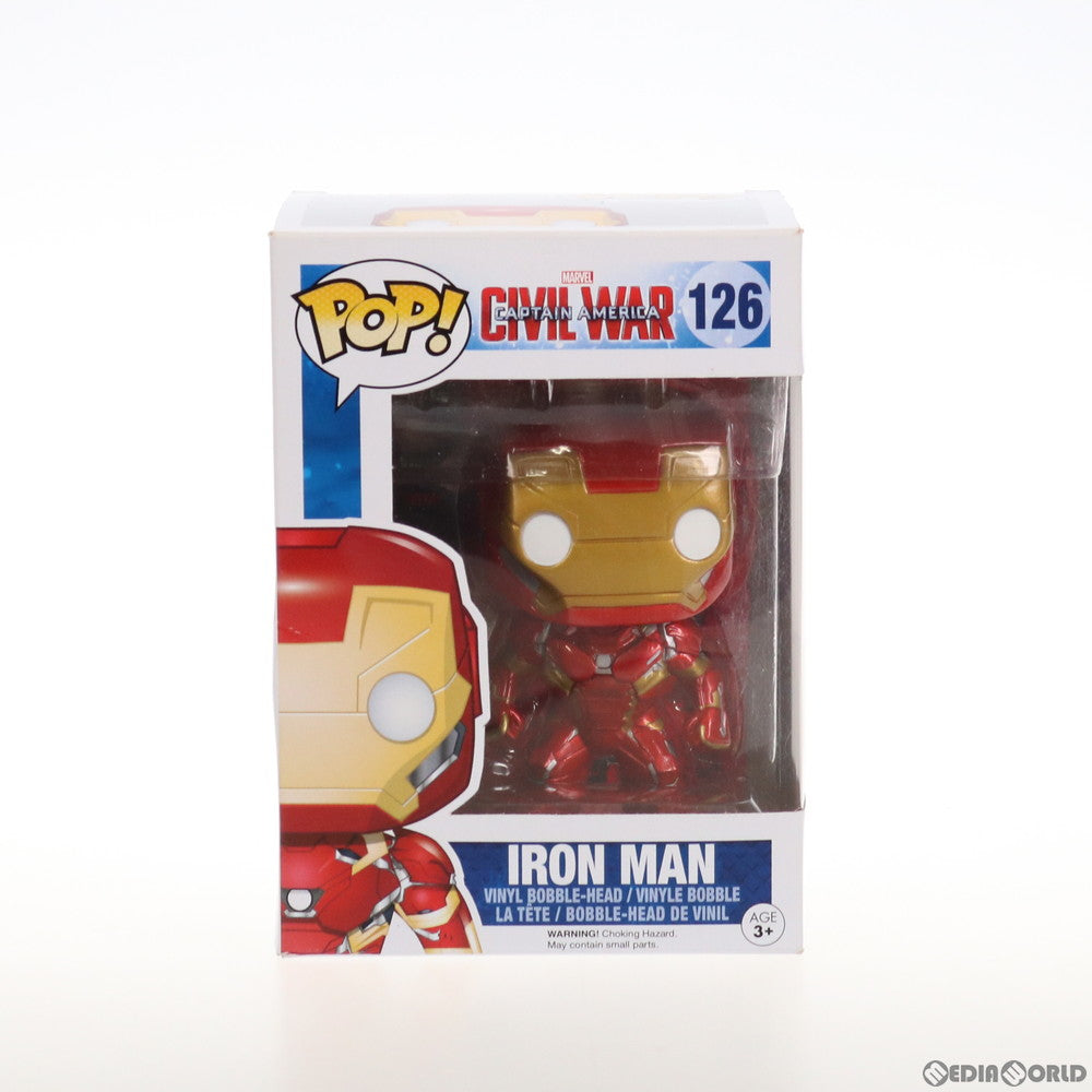 【中古即納】[FIG] POP! 126 アイアンマン・マーク46 シビル・ウォー/キャプテン・アメリカ 完成品 フィギュア(海外流通版) FUNKO(ファンコ) (20160430)