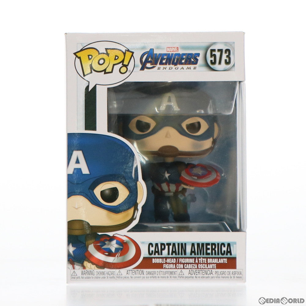 【中古即納】[FIG] POP! 573 キャプテン・アメリカ(割れたシールド&ムジョルニア版) アベンジャーズ/エンドゲーム 完成品 フィギュア FUNKO(ファンコ) (20200430)