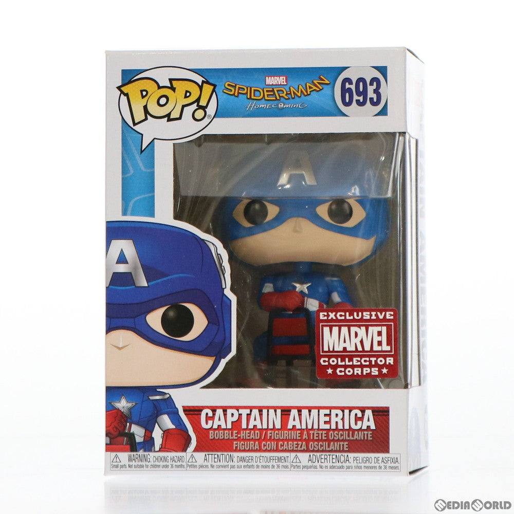【中古即納】[FIG] POP! 693 キャプテン・アメリカ(オンチェア) スパイダーマン:ホームカミング 完成品 フィギュア FUNKO(ファンコ) (20201231)