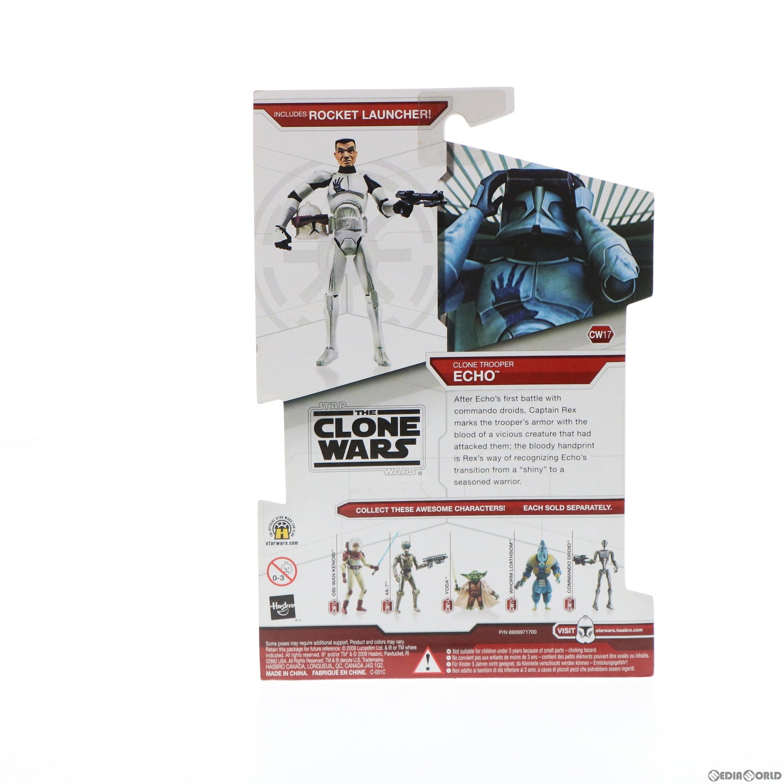 【中古即納】[FIG] スター・ウォーズ クローン・ウォーズ ベーシックフィギュア CW17 クローン・トルーパー エコー STAR WARS 完成品 可動フィギュア トミーダイレクト(20090831)