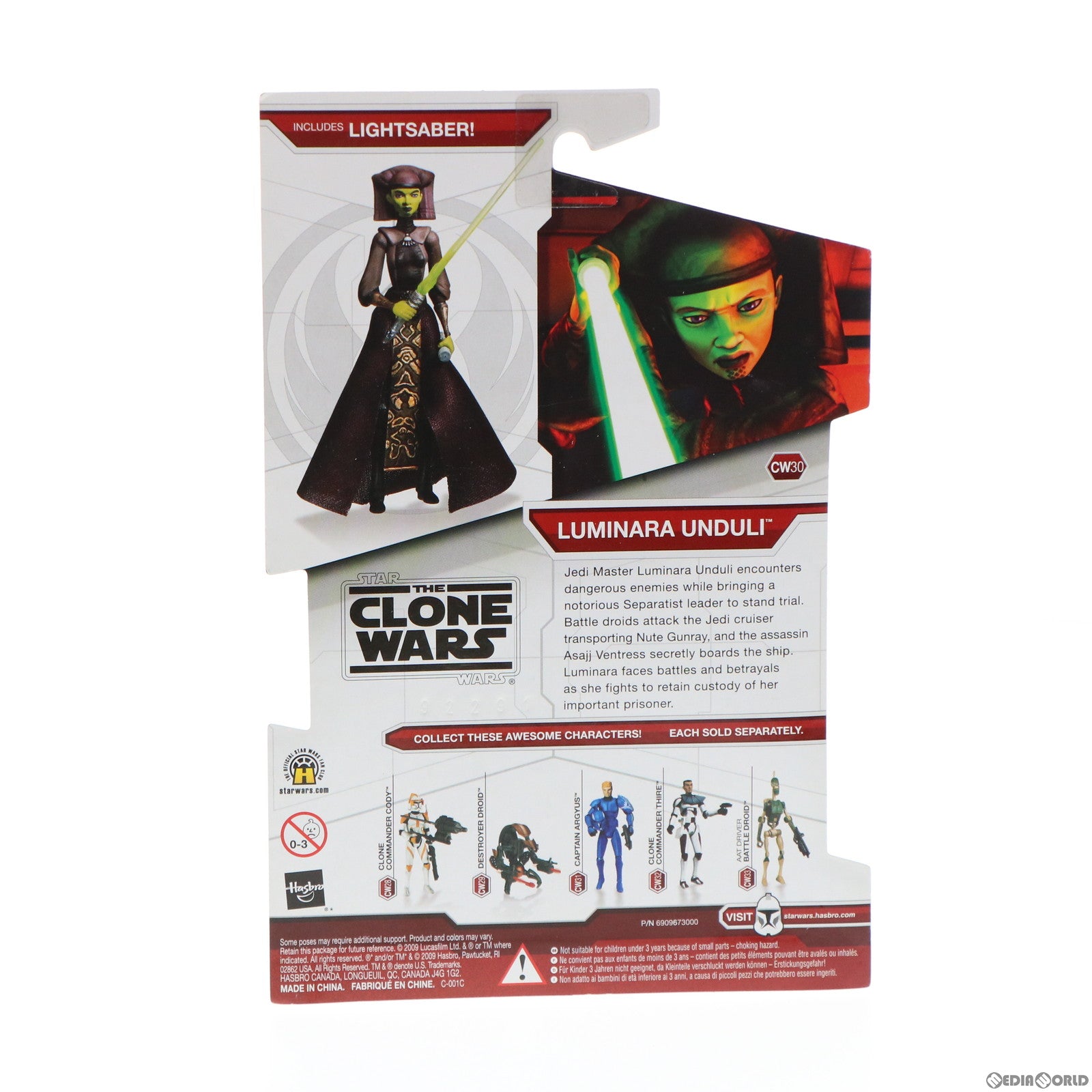 【中古即納】[FIG] スター・ウォーズ クローン・ウォーズ ベーシックフィギュア CW30 ルミナーラ・アンドゥリ STAR WARS 完成品 可動フィギュア トミーダイレクト(20091010)