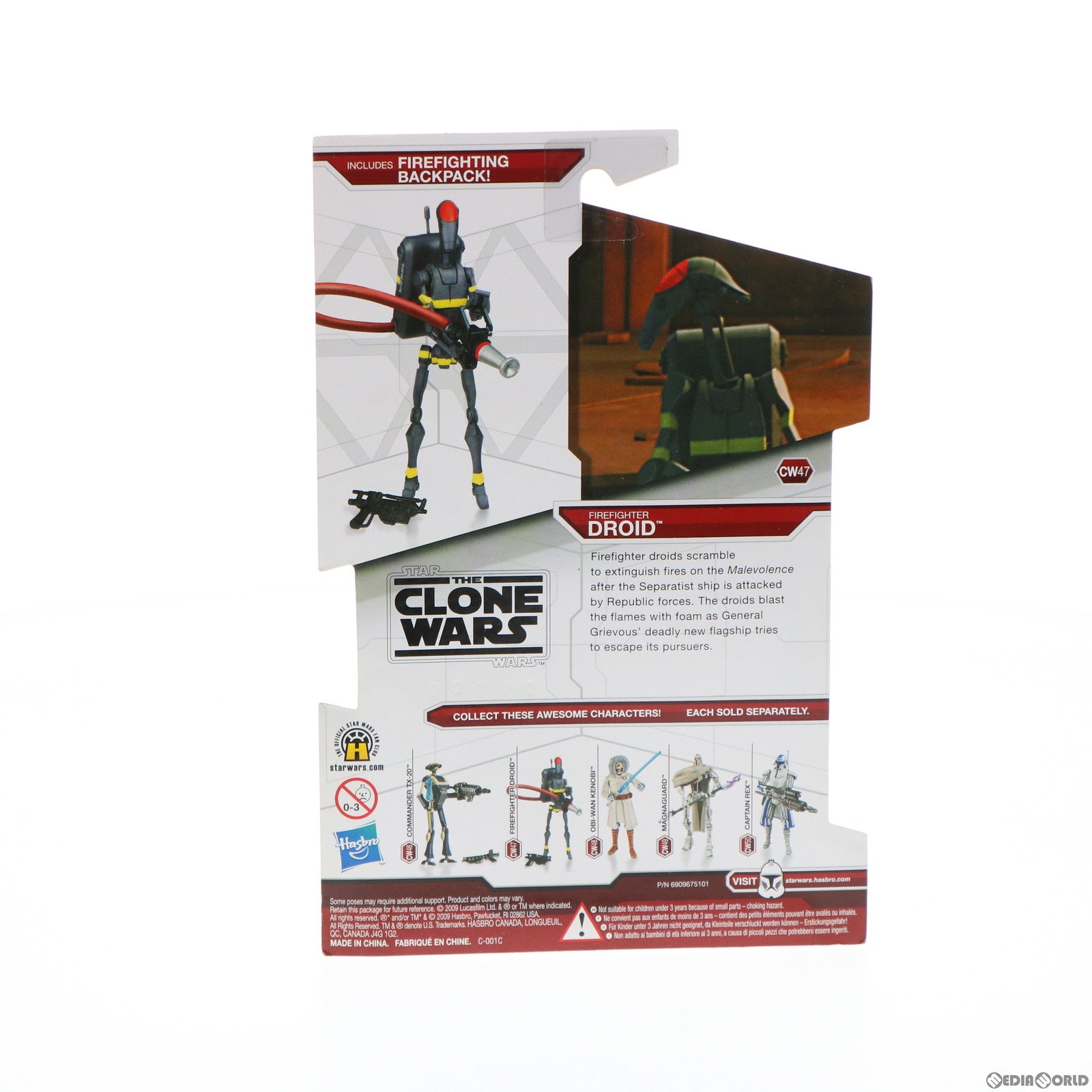 【中古即納】[FIG] スター・ウォーズ クローン・ウォーズ ベーシックフィギュア CW47 ファイアーファイター・ドロイド STAR WARS 完成品 可動フィギュア トミーダイレクト(20120331)