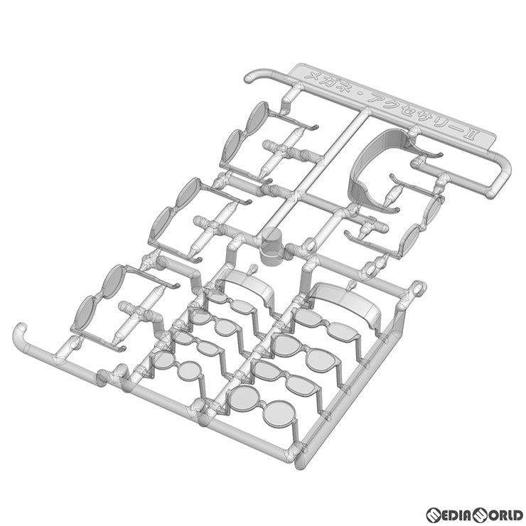 【新品即納】[FIG](再販)MODELING SUPPLY メガネ・アクセサリーII 1(クリア) プラモデル フィギュア用アクセサリ(MS053) PLUM(プラム)(20210531)