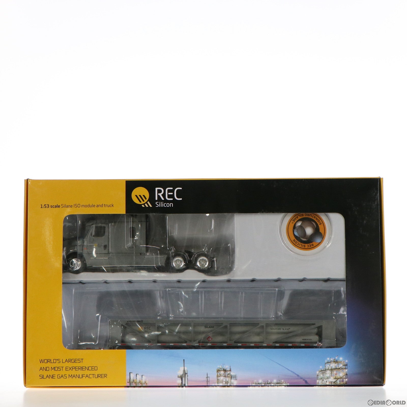 【中古即納】[FIG] 1/53 Freightliner Cascadia ハイルーフキャブ 寝台付き 6×4 + シリコントレーラー 『REC』(グレー) 完成品 ミニカー(TR120017) Tonkin Replicas(トンキンレプリカズ) (20140831)