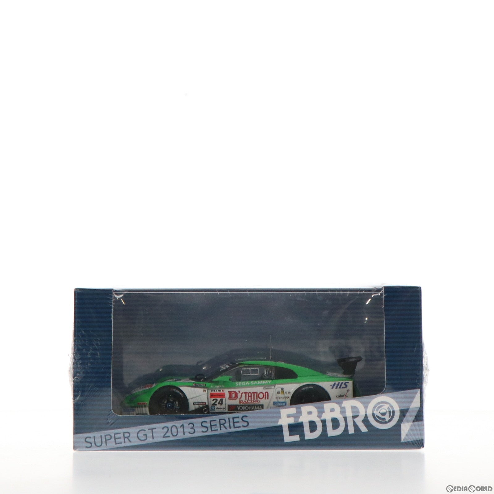 【中古即納】[FIG] 1/43 D'station ADVAN GT-R SUPER GT500 2013 No.24(ホワイト×グリーン) SGT2013シリーズ 完成品 ミニカー(44913) EBBRO(エブロ) (20130814)