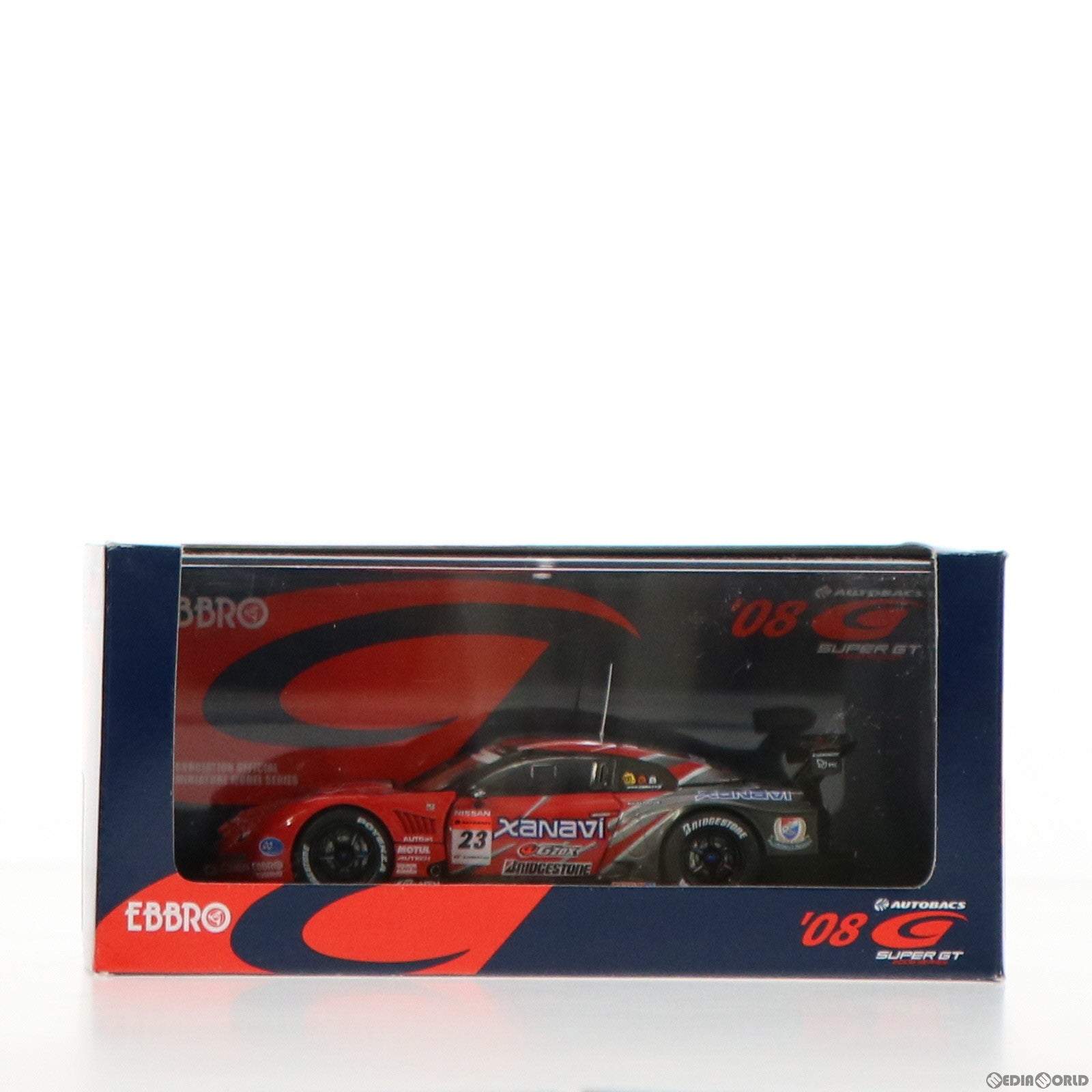 【中古即納】[FIG] XANAVI NISMO(ザナヴィ ニスモ) GT-R Fuji TAMIYA #23(レッド×シルバー) オートバックス SUPER GT500 2008シリーズ 1/43 完成品 ミニカー(44127) EBBRO(エブロ) (20081231)