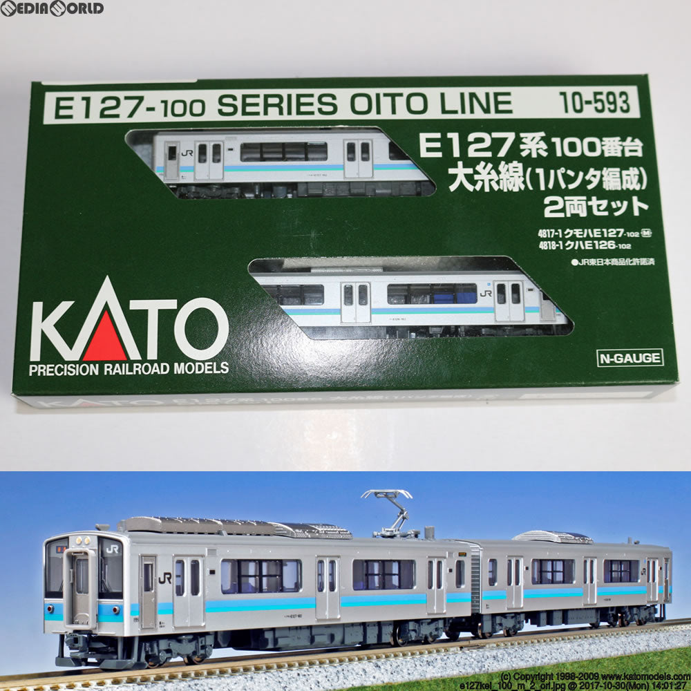 【中古即納】[RWM] 10-593 E127系100番台 大糸線 (1パンタ編成) 2両セット Nゲージ 鉄道模型 KATO(カトー) (20170702)
