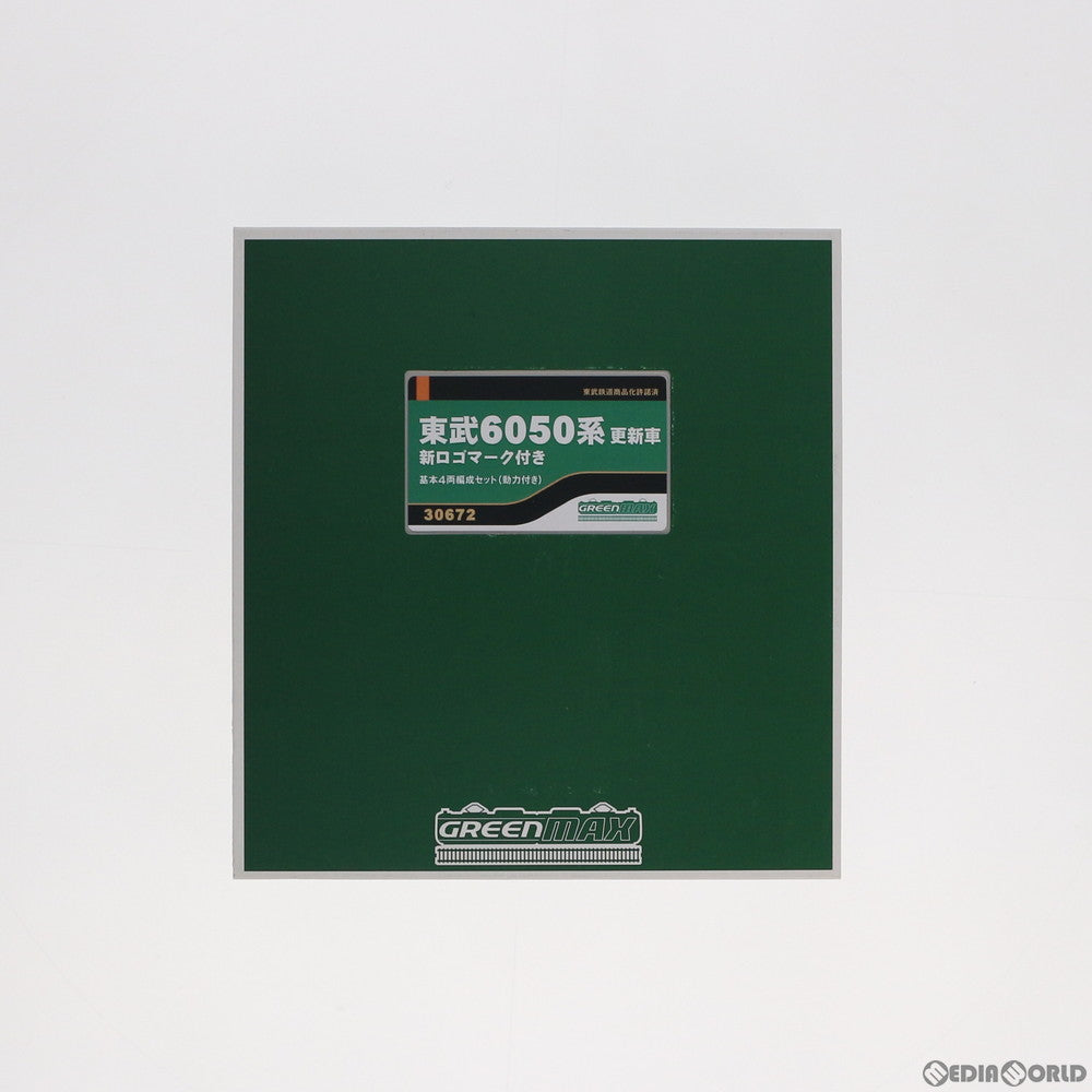 【中古即納】[RWM] 30672 東武6050系 更新車 新ロゴマーク付き 基本4両編成セット(動力付き) Nゲージ 鉄道模型 GREENMAX(グリーンマックス) (20171130)