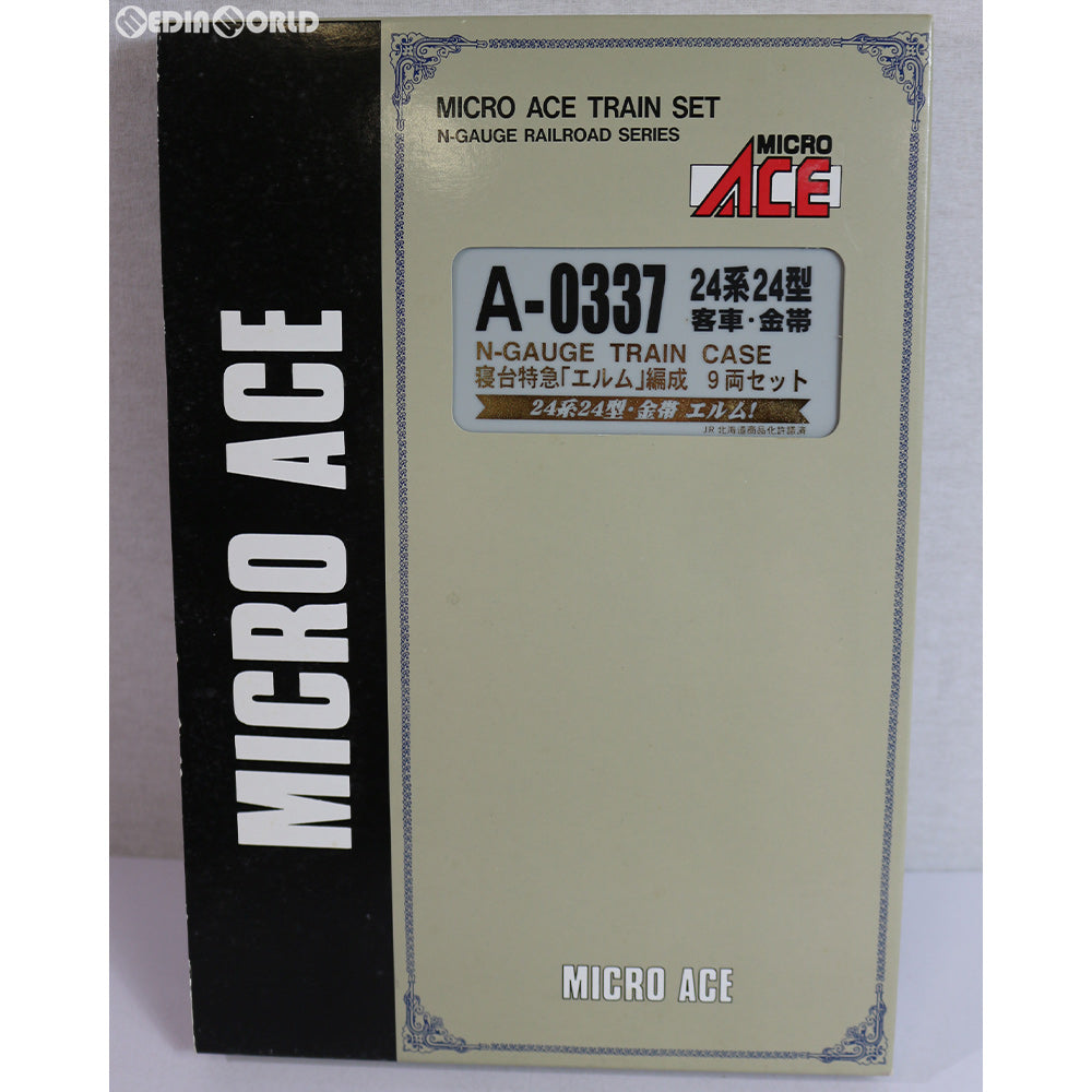 【中古即納】[RWM] A0337 24系24型客車金帯 寝台特急「エルム」 9両セット Nゲージ 鉄道模型 MICRO ACE(マイクロエース) (20030410)