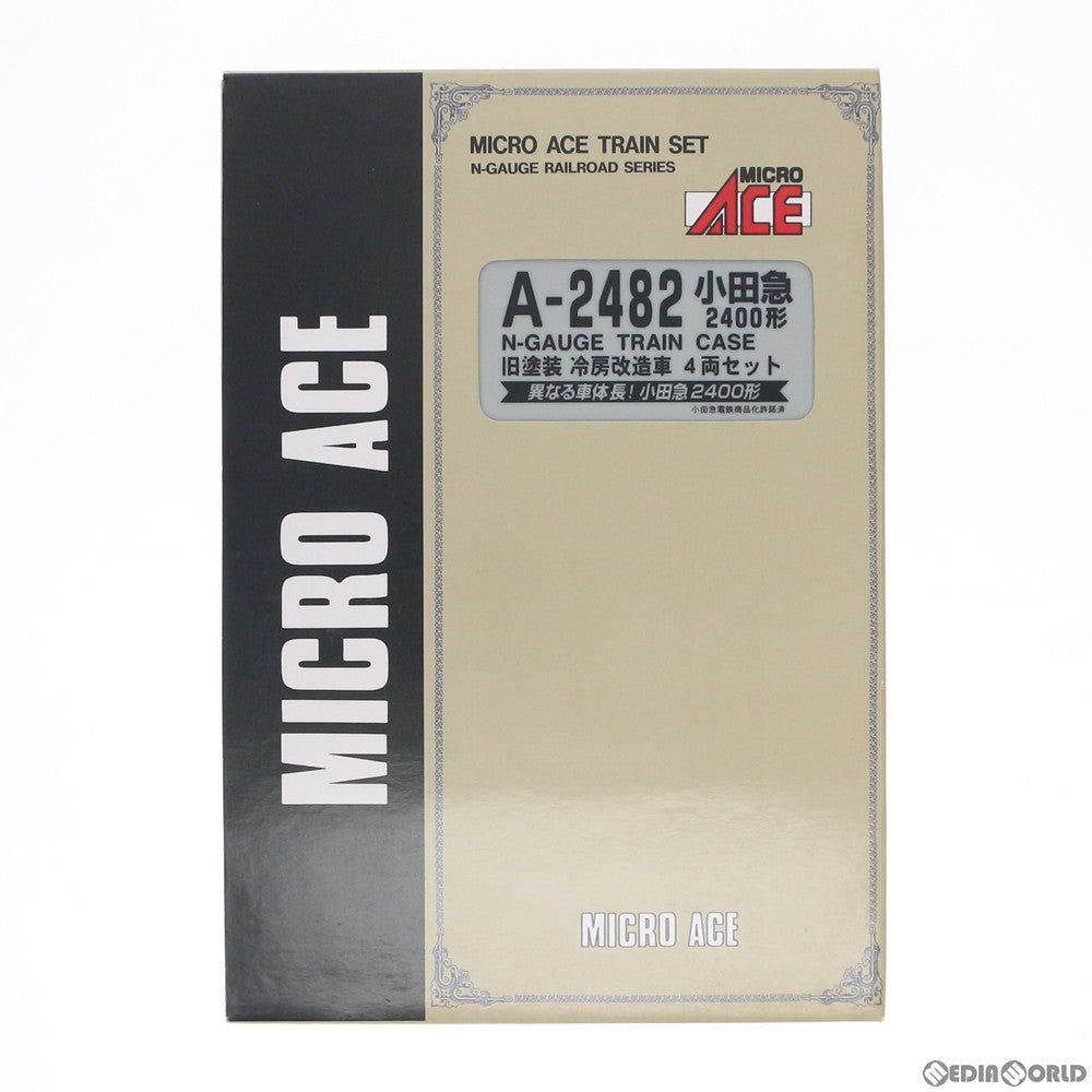 【中古即納】[RWM] A2482 小田急2400形 旧塗装 冷房改造車 4両セット(動力付き) Nゲージ 鉄道模型 MICRO ACE(マイクロエース) (20070630)