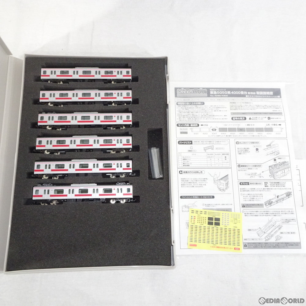 【中古即納】[RWM] 4300 東急 5050系4000番台 東横線 増結用中間車6両セット(動力無し) Nゲージ 鉄道模型 GREENMAX(グリーンマックス) (20120831)