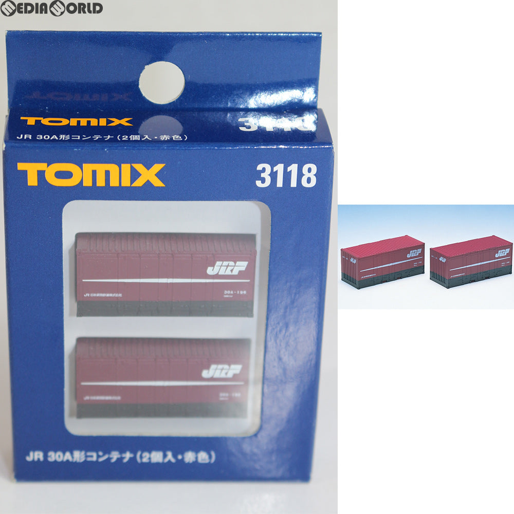 【中古即納】[RWM] 3118 JR 30A形コンテナ(2個入・赤色) Nゲージ 鉄道模型 TOMIX(トミックス) (20041231)