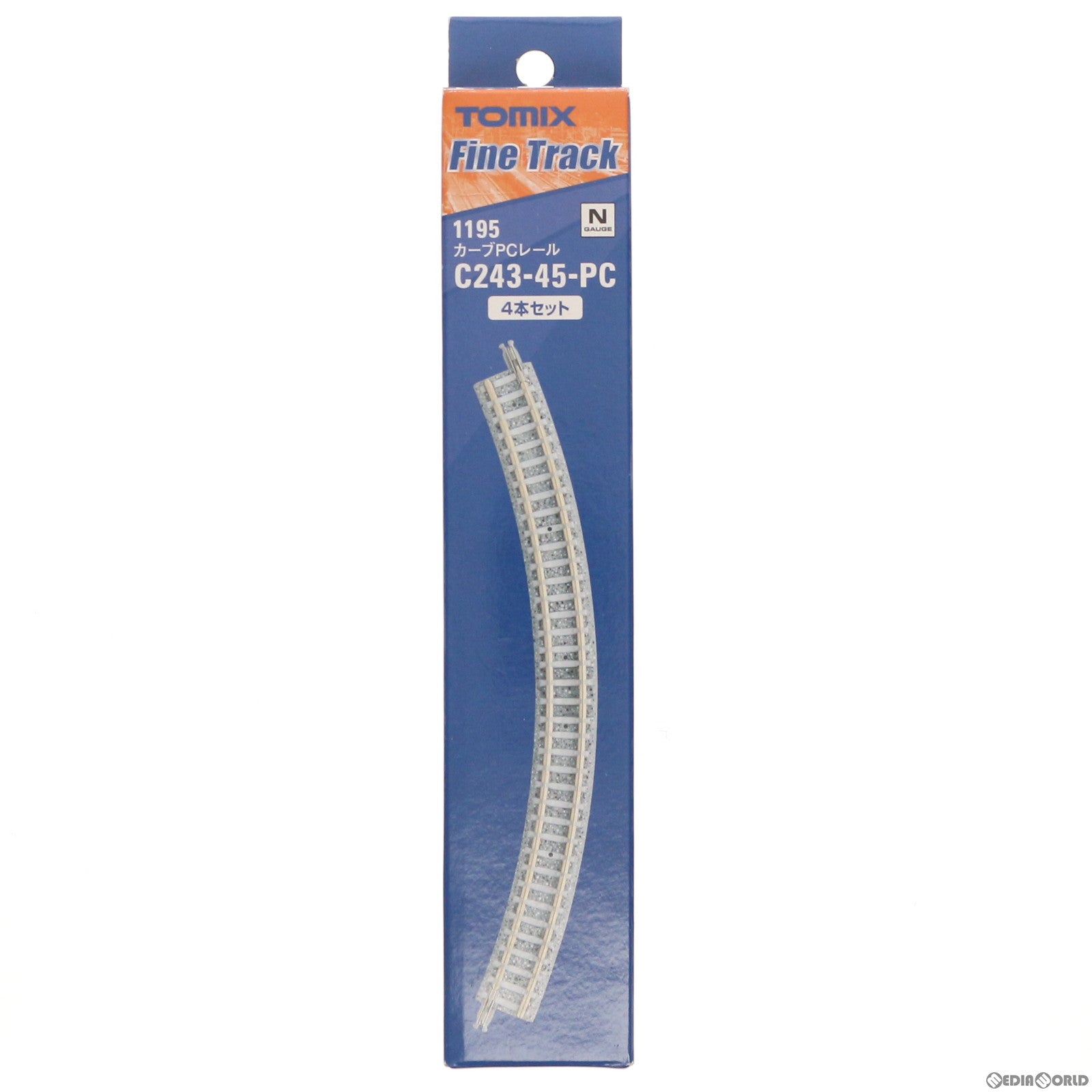 【中古即納】[RWM] 1195 Fine Track(ファイントラック) カーブPCレール C243-45-PC(F) (4本セット) Nゲージ 鉄道模型 TOMIX(トミックス) (20151130)