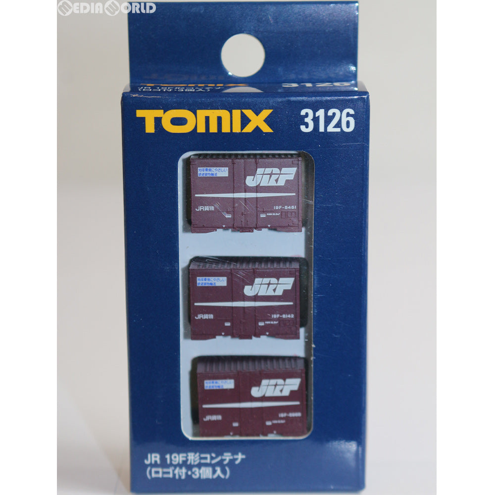 【中古即納】[RWM] 3126 JR 19F形5tコンテナ(3個入・ロゴ付) Nゲージ 鉄道模型 TOMIX(トミックス) (20060228)