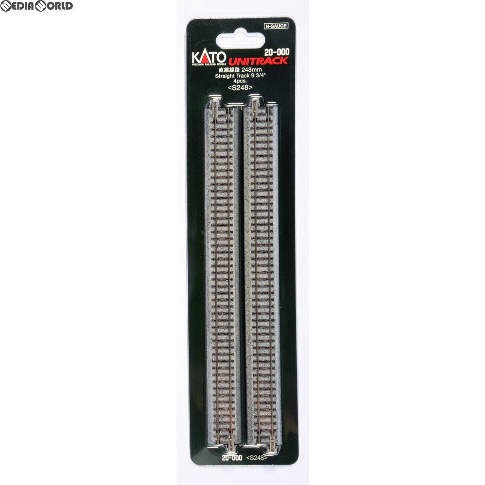【中古即納】[RWM] 20-000 UNITRACK(ユニトラック) 直線線路 248mm(4本入) Nゲージ 鉄道模型 KATO(カトー) (20150731)