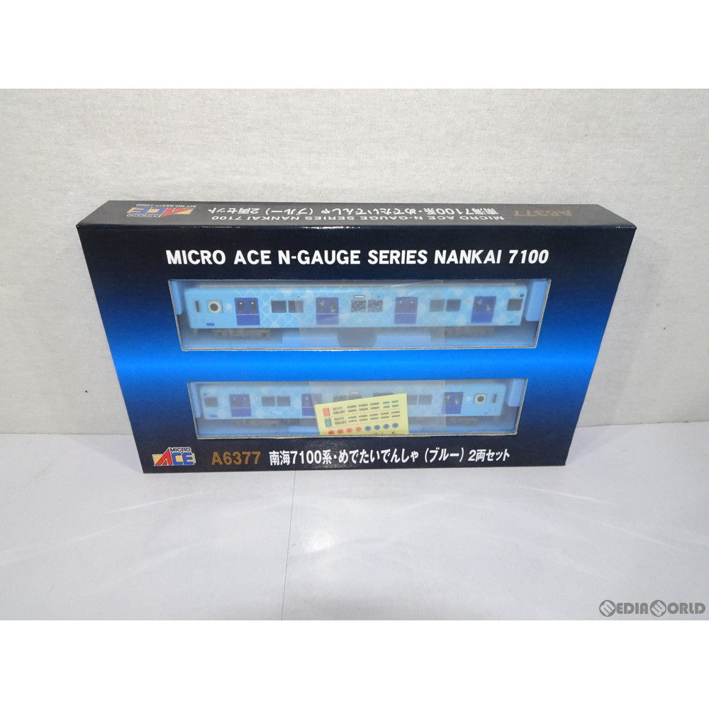 【中古即納】[RWM] A6377 南海7100系 めでたいでんしゃ(ブルー) 2両セット Nゲージ 鉄道模型 MICRO ACE(マイクロエース) (20181228)