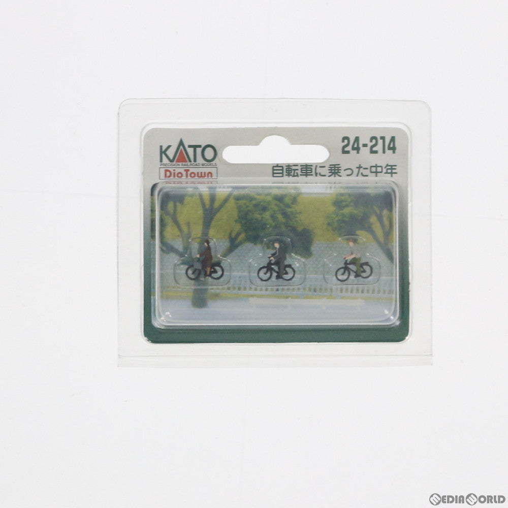 【中古即納】[RWM] 24-214 DioTown(ジオタウン) (N) 人形 自転車に乗った中年 Nゲージ 鉄道模型 KATO(カトー) (20050531)