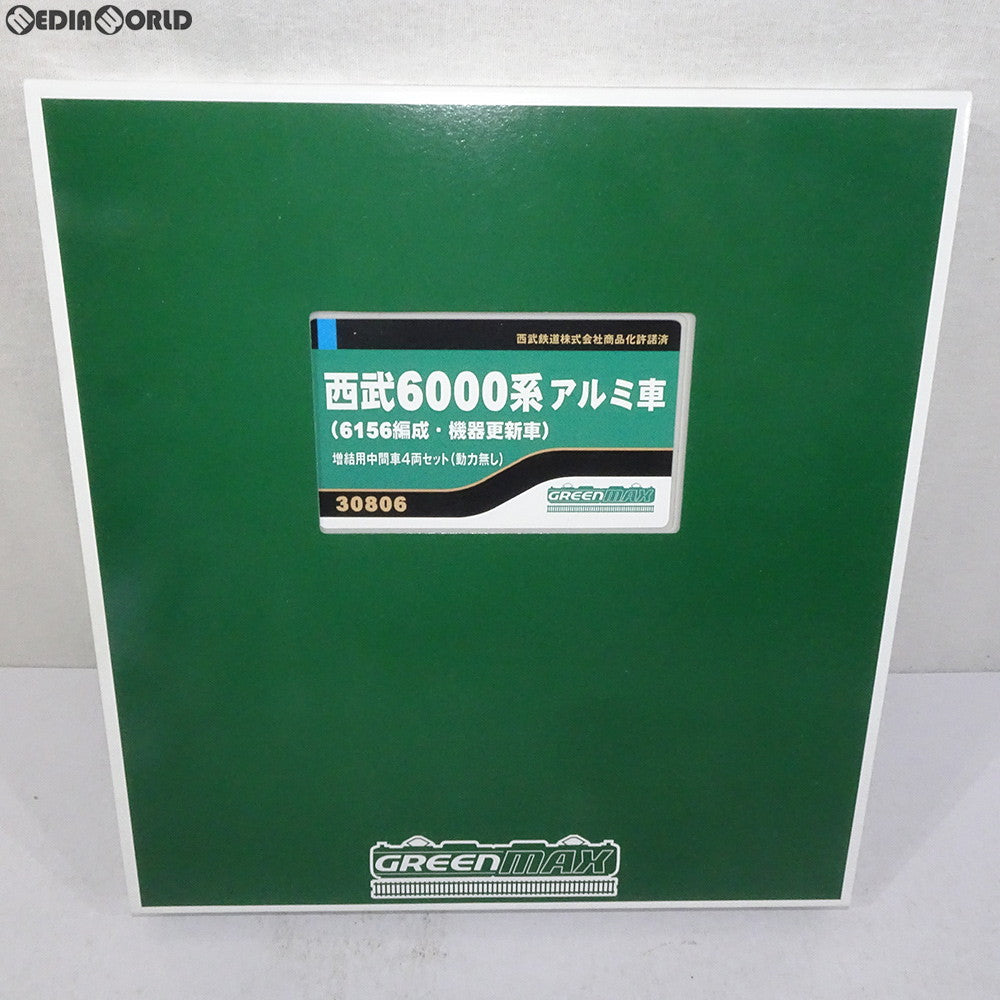 【中古即納】[RWM] 30806 西武6000系アルミ車(6156編成・機器更新車) 増結用中間車4両セット(動力無し) Nゲージ 鉄道模型 GREENMAX(グリーンマックス) (20190424)