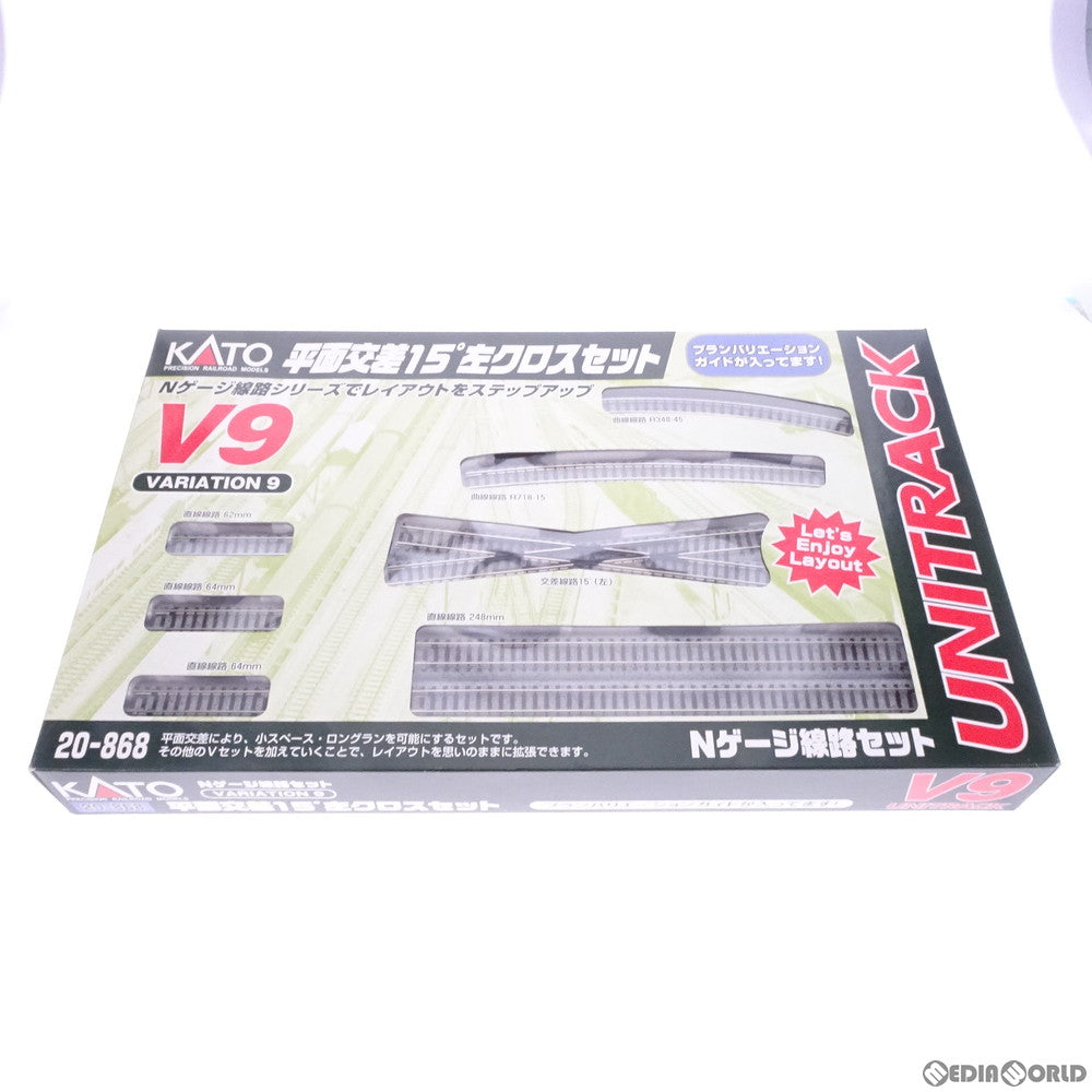 【中古即納】[RWM] 20-868 V9 平面交差15°左クロスセット Nゲージ 鉄道模型 KATO(カトー) (20090331)